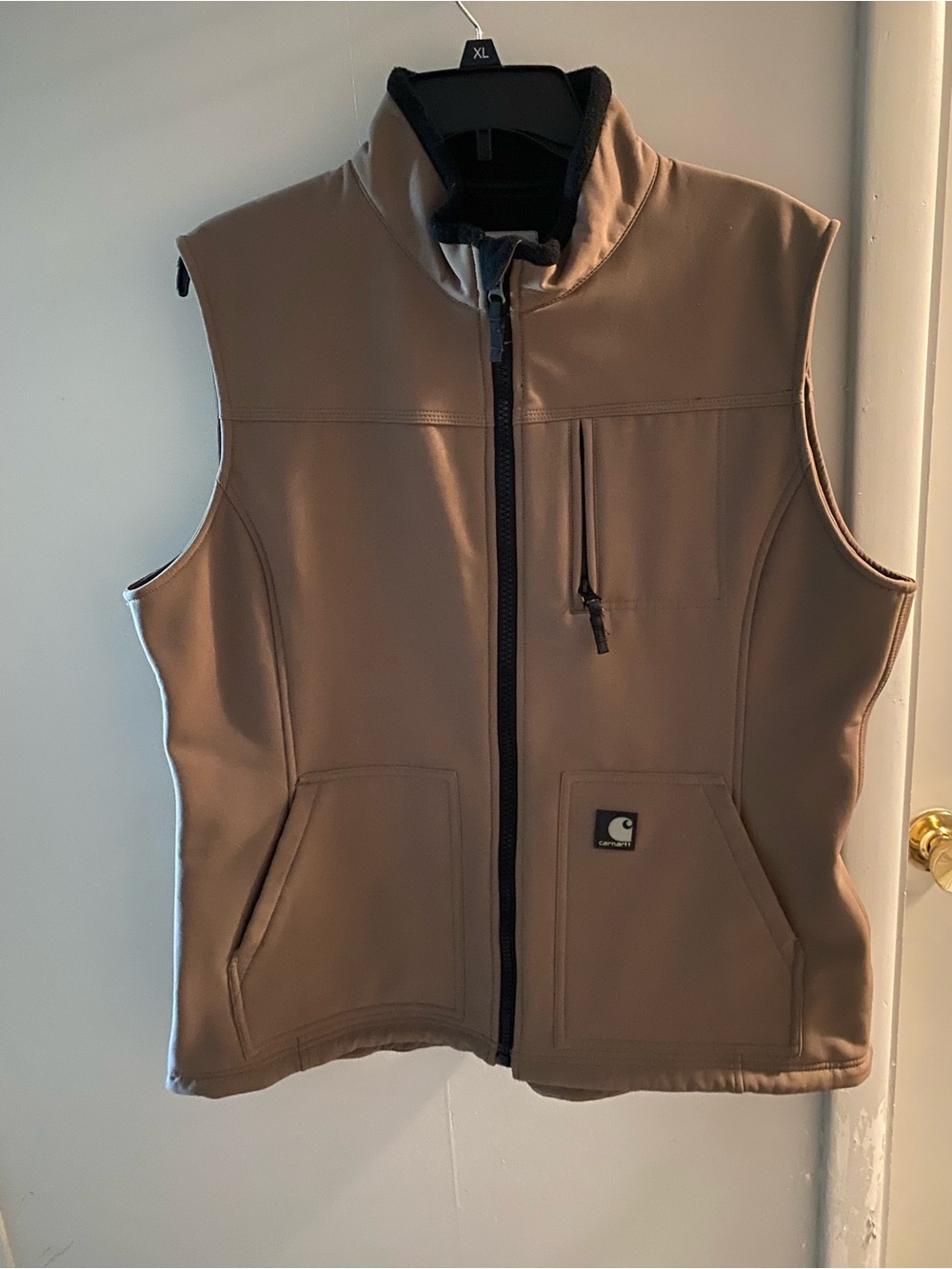 Carhartt Brown Zip Front Softshell Vest